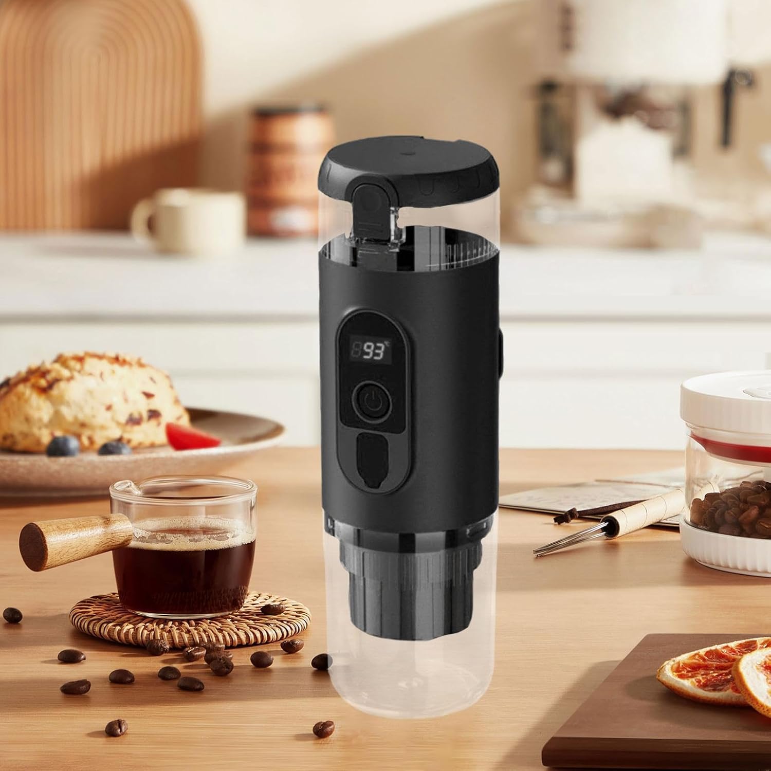 コーヒーグラインダー 手動 ポータブル 洗える お手入れ簡単 粗さ調節